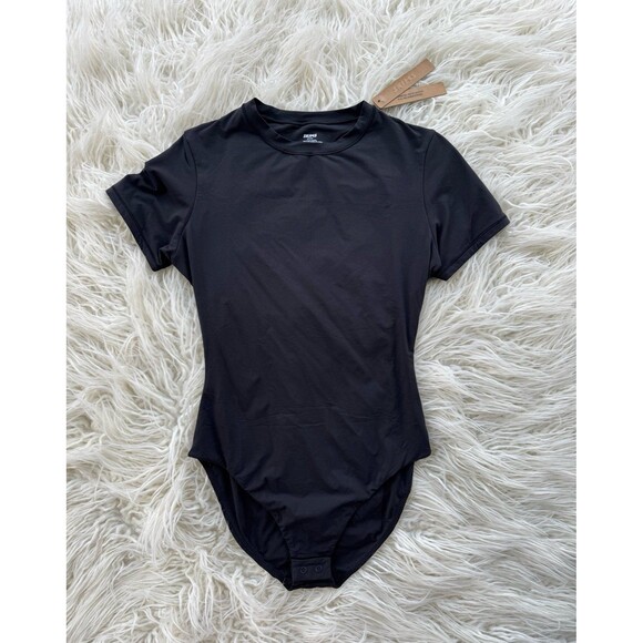Skims Fits Everybody T-Shirt Bodysuit Onyx Size Small - Picture 4 of 10